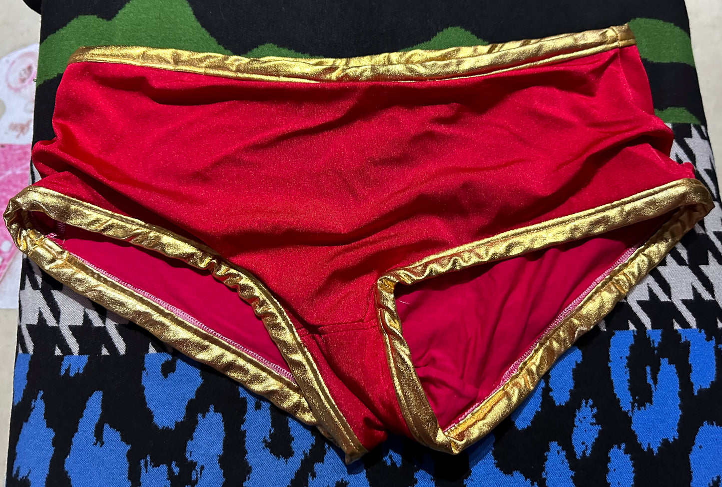 Dude Where's My Pants? Hot Pants - Red Christmas Tree