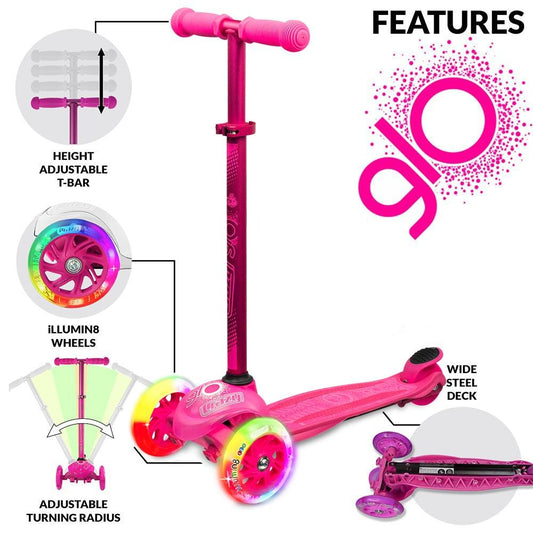Crazy Skates Joey Glo Scooter & Protexion Set - Pink - Momma Trucker Skates