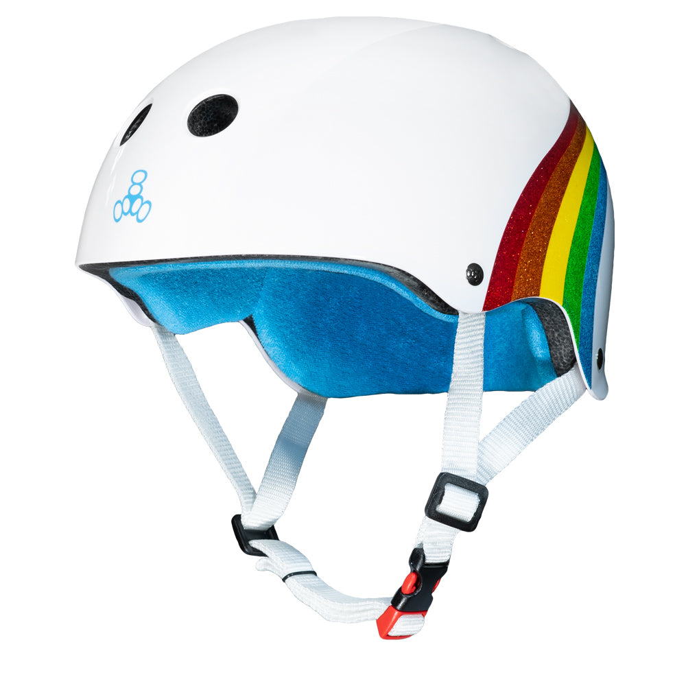 Triple8 Cert Sweatsaver Rainbow Sparkle - White - Momma Trucker Skates