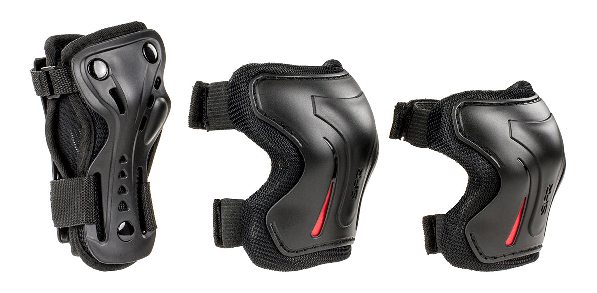 SFR Essentials Protection Triple Pad Set - All Colours! - Momma Trucker Skates