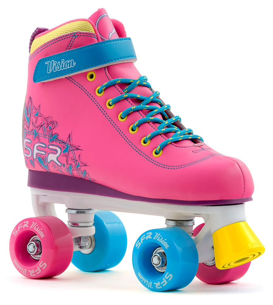 SFR Vision II Quad Skates Pink Tropical - Momma Trucker Skates