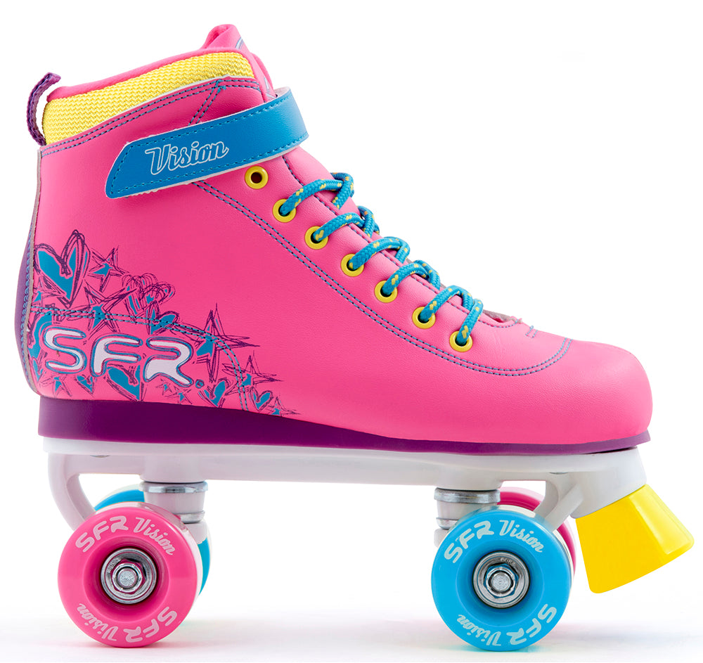 SFR Vision II Quad Skates Pink Tropical - Momma Trucker Skates