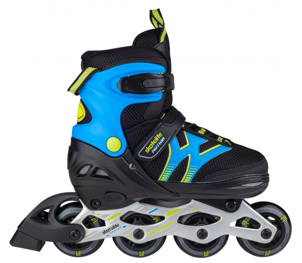 Skatelife Inline Skates Motion Adjustable - Black &  Blue - Momma Trucker Skates