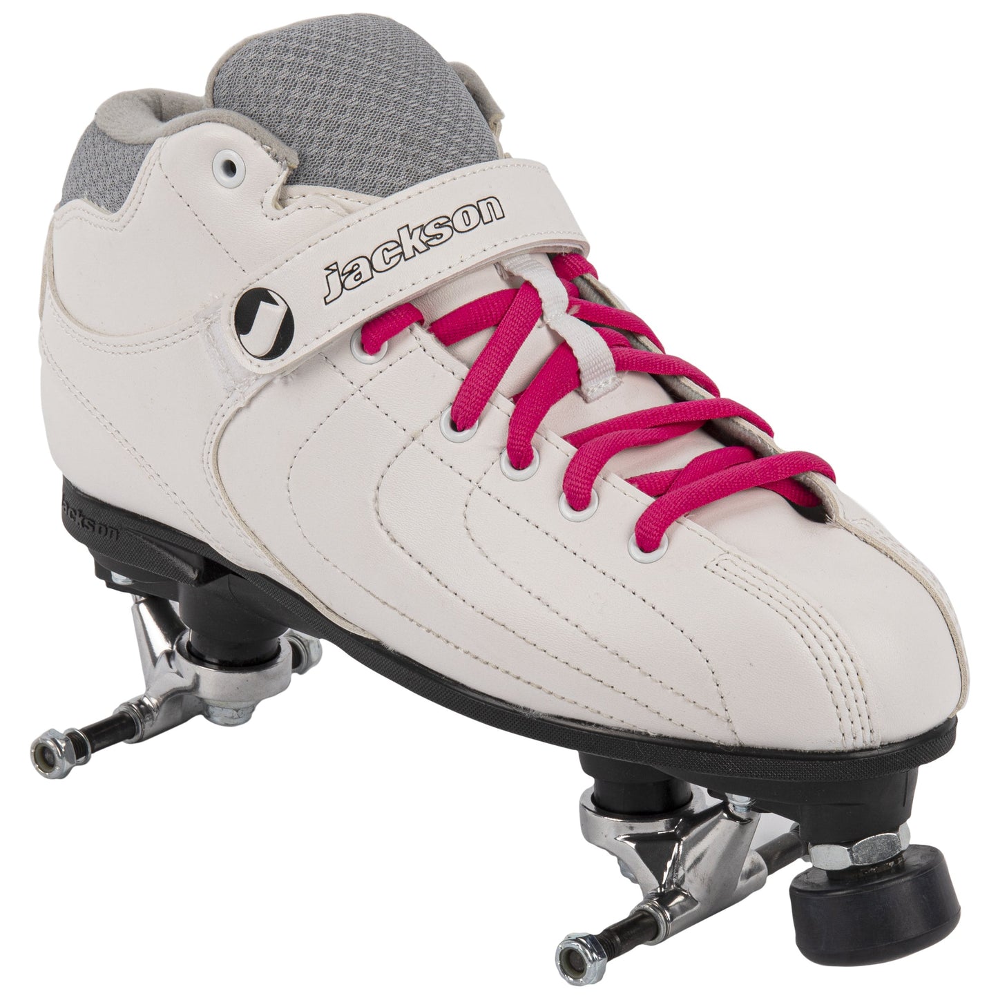 Jackson Vibe White Roller Derby Skates Assembly Model - Momma Trucker Skates